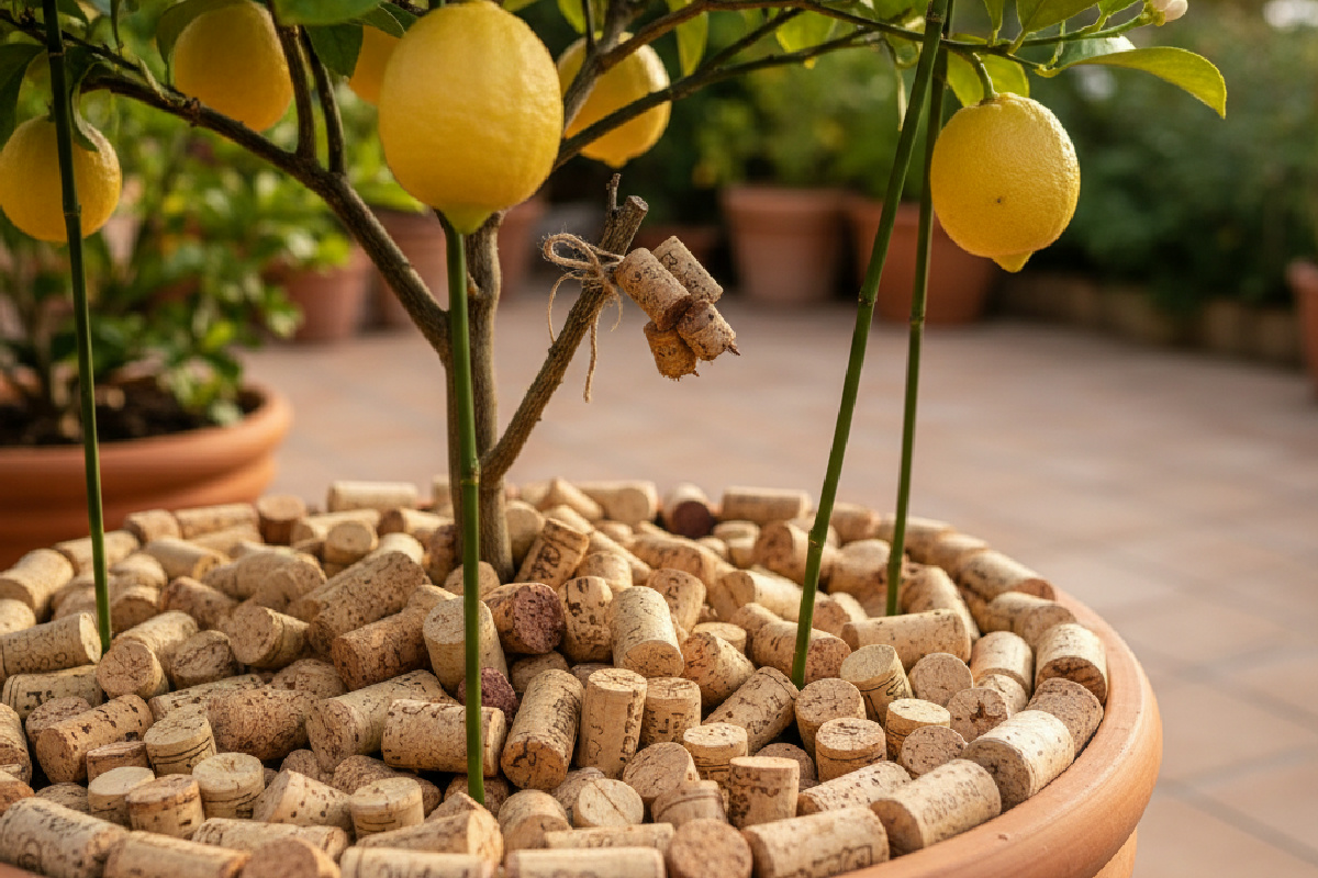 L'inaspettato uso dei tappi di sughero per l'albero di limone che pochi conoscono